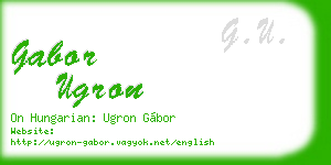 gabor ugron business card