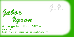 gabor ugron business card